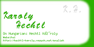 karoly hechtl business card